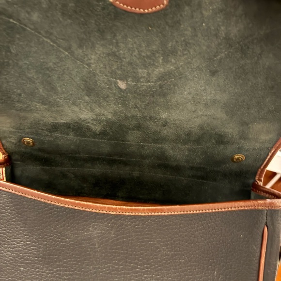 Dooney Bourke Black and Brown Leather Crossbody Bag good condition - Picture 3 of 6